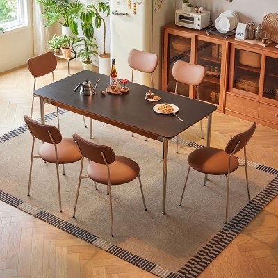 Dining Table and Chair with Metal
