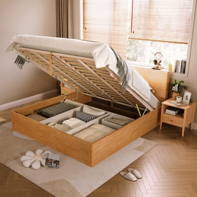 Solid Wood Pneumatic Bed