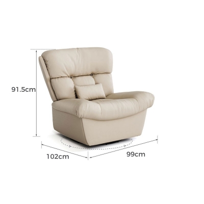 White Leather Single Chair