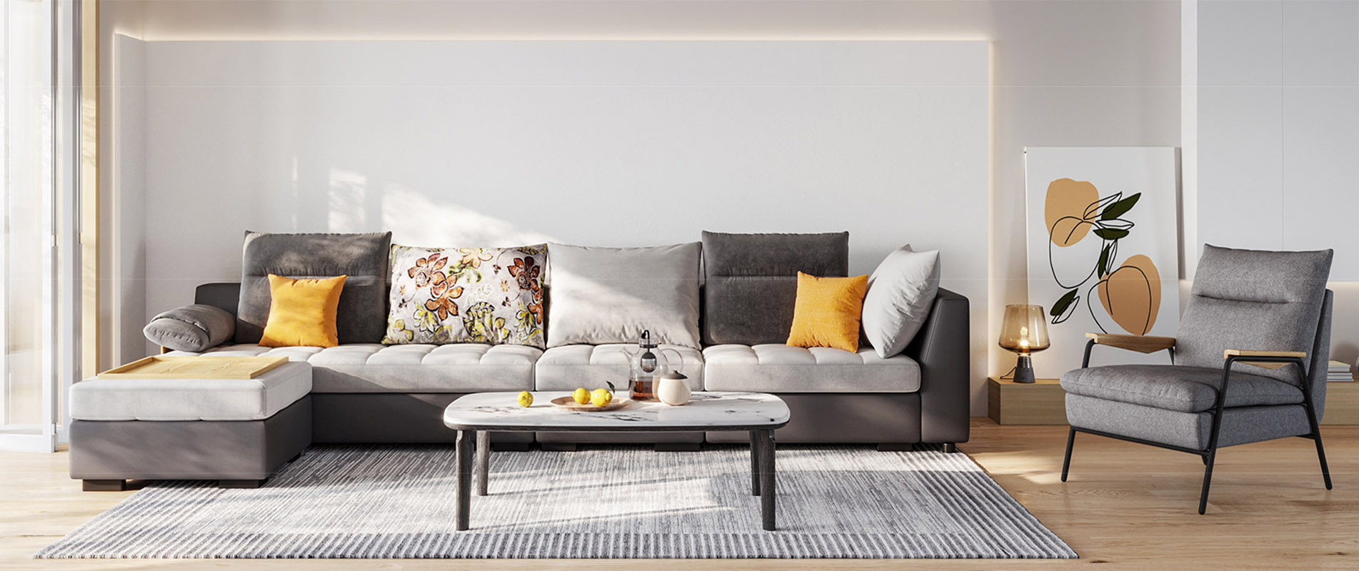Modern L-Shaped Sofa Price